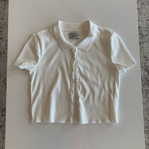 White collared button up